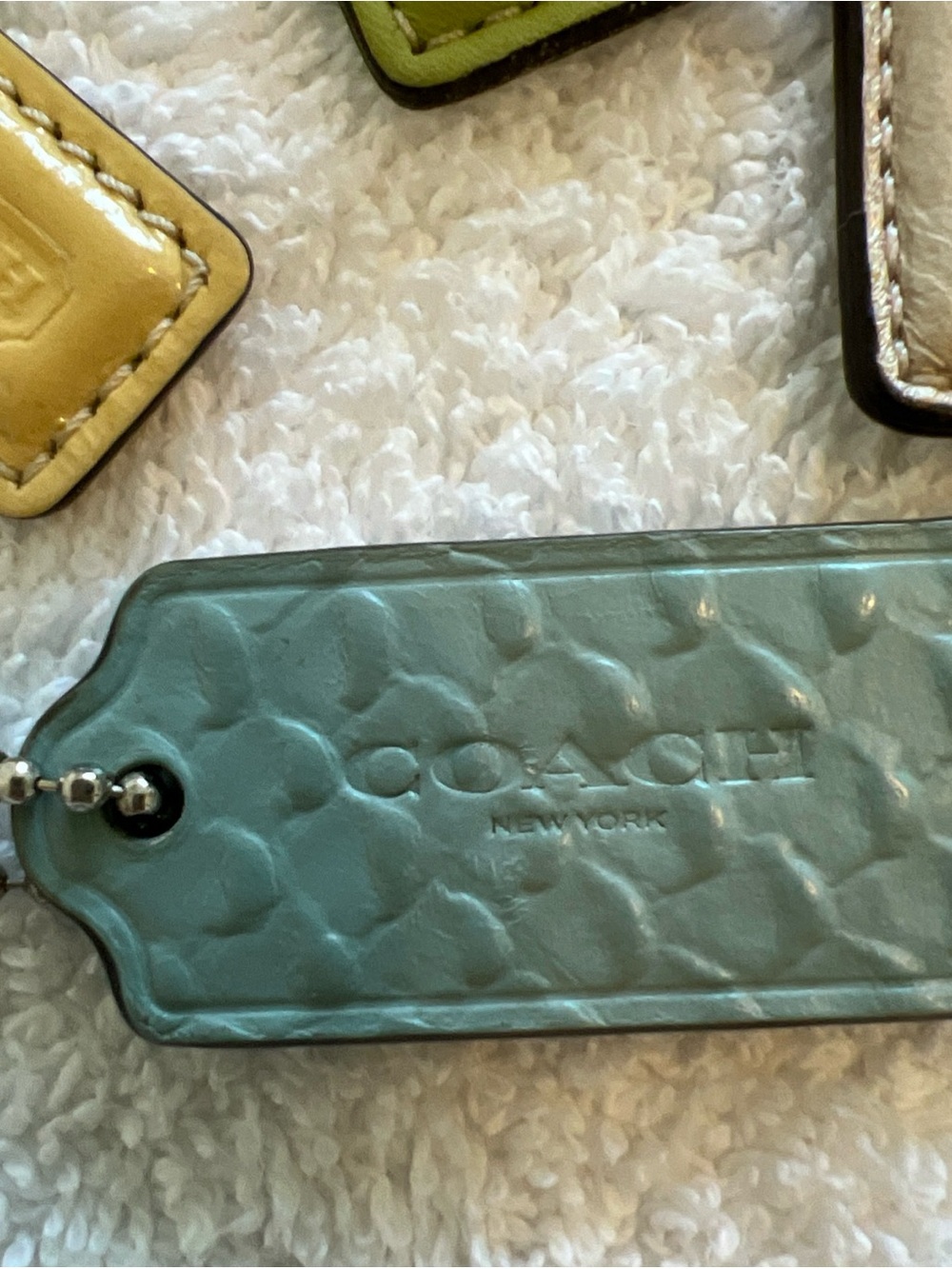 Coach Leather Tag Keychain Lot - Assorted Colors - Picture 8 of 13
